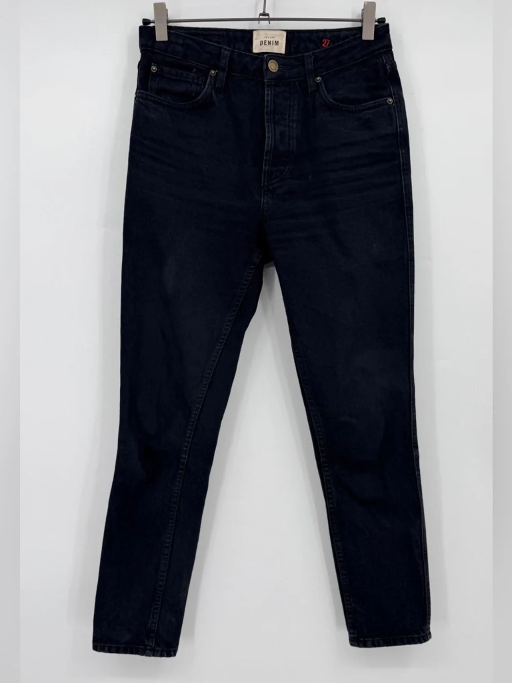 Sézane Denim Jeans Size 27 Dark Wash Straight Slim Parisian Style